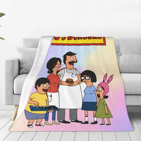 Bob'S Burgers Throw Blanket Couch Bed Sofa Soft Lightweight Warm Cozy Flannel Fleece Bed Blanket For Kids Adults Gift Multiple Sizes Available 50"X40"
