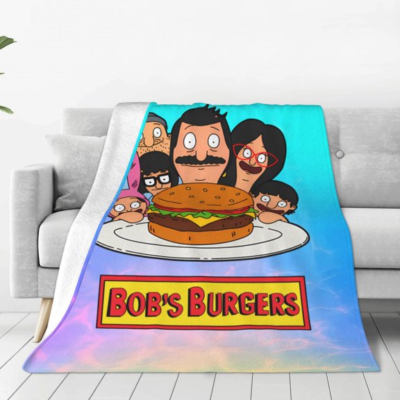Bob'S Burgers Throw Blanket Couch Bed Sofa Soft Lightweight Warm Cozy Flannel Fleece Bed Blanket For Kids Adults Gift Multiple Sizes Available 50"X40"