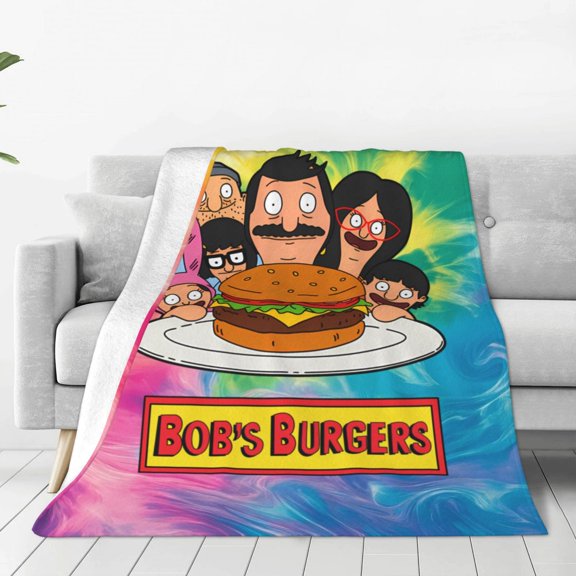 Bob'S Burgers Throw Blanket Couch Bed Sofa Soft Lightweight Warm Cozy Flannel Fleece Bed Blanket For Kids Adults Gift Multiple Sizes Available 80"X60"