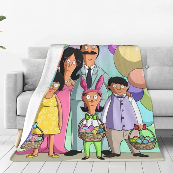Bob'S Burgers Throw Blanket Couch Bed Sofa Soft Lightweight Warm Cozy Flannel Fleece Bed Blanket For Kids Adults Gift Multiple Sizes Available 80"X60"