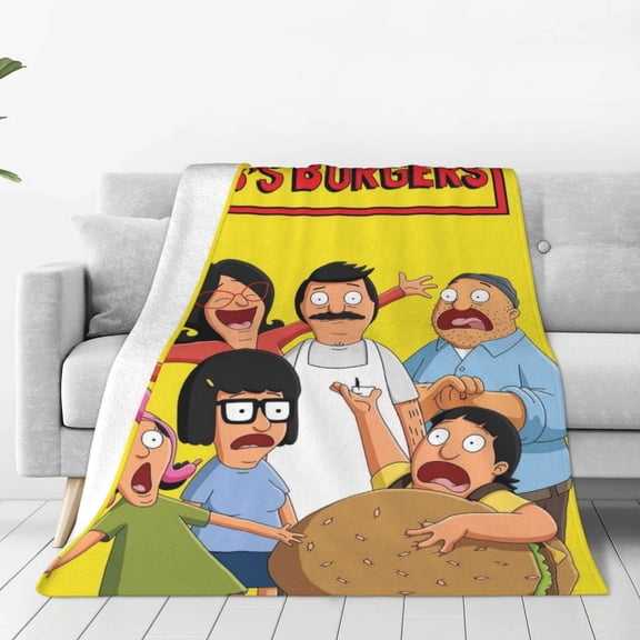 Bob'S Burgers Throw Blanket Couch Bed Sofa Soft Lightweight Warm Cozy Flannel Fleece Bed Blanket For Kids Adults Gift Multiple Sizes Available 80"X60"