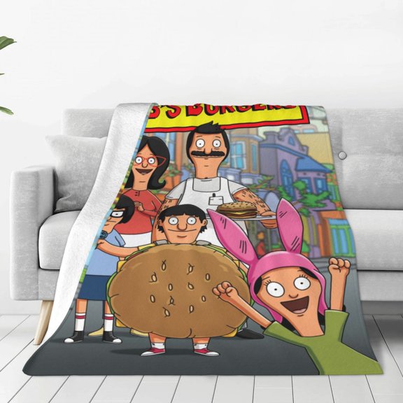 Bob'S Burgers Throw Blanket Couch Bed Sofa Soft Lightweight Warm Cozy Flannel Fleece Bed Blanket For Kids Adults Gift Multiple Sizes Available 80"X60"