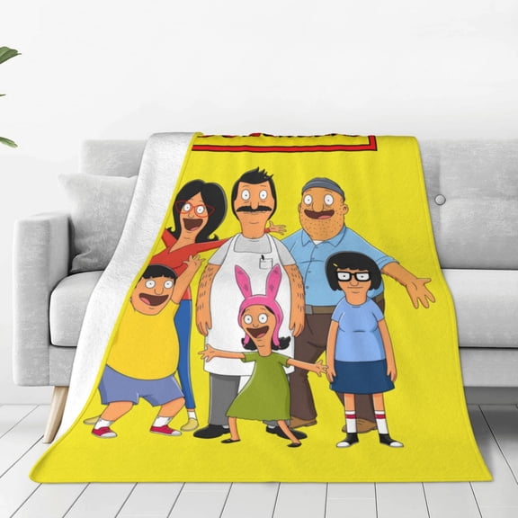 Bob'S Burgers Throw Blanket Couch Bed Sofa Soft Lightweight Warm Cozy Flannel Fleece Bed Blanket For Kids Adults Gift Multiple Sizes Available 80"X60"