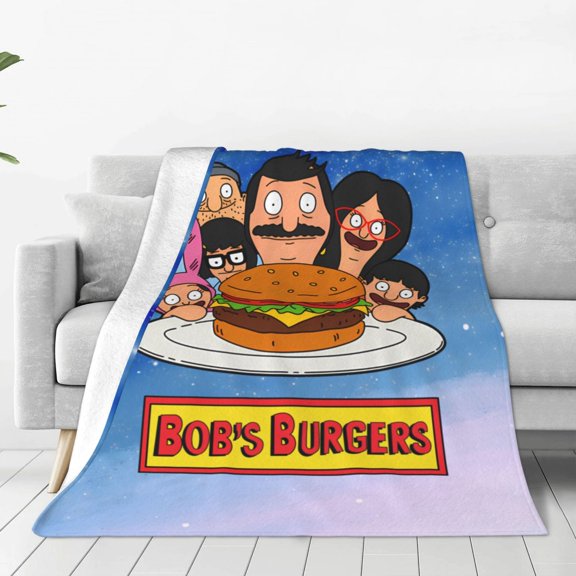 Bob'S Burgers Throw Blanket Couch Bed Sofa Soft Lightweight Warm Cozy Flannel Fleece Bed Blanket For Kids Adults Gift Multiple Sizes Available 80"X60"