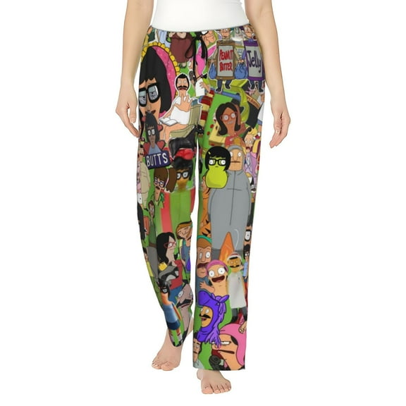 Bob'S Burgers Women's Pajama Pants Ultra Soft Comfy Sleep Lounge Pants Cartoon Print Lightweight Casual Bottoms Loungewear
