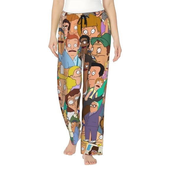 Bob'S Burgers Women's Pajama Pants Ultra Soft Comfy Sleep Lounge Pants Cartoon Print Lightweight Casual Bottoms Loungewear