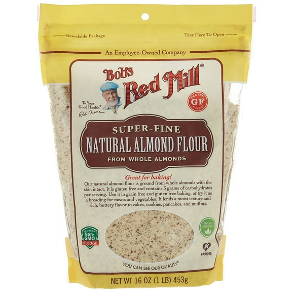 Bob's Red Mill Whole Almond Flour, Unblanched, Finely Sifted - 1 Pound (Pack of 1) - Non-GMO, Gluten Free, Paleo, Vegan, Keto Friendly