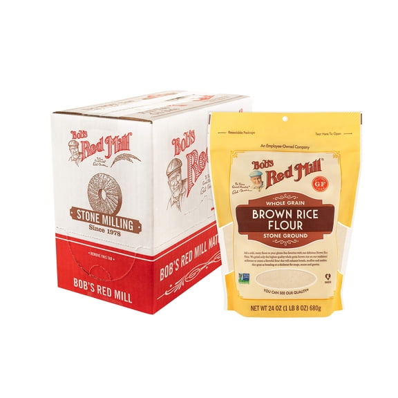 Bob's Red Mill Gluten Free Brown Rice Flour, 24 Ounce (Pack of 4)