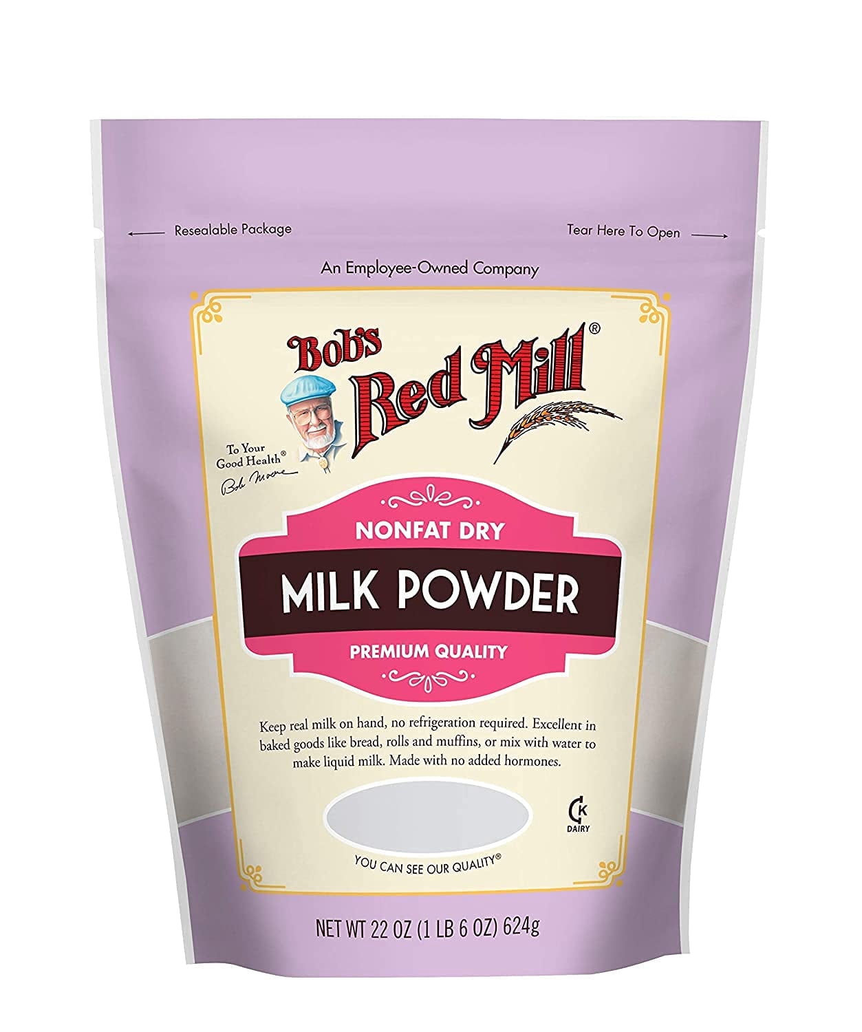 Bob,S Red Mill Non Fat Dry Milk Powder, 22 Oz