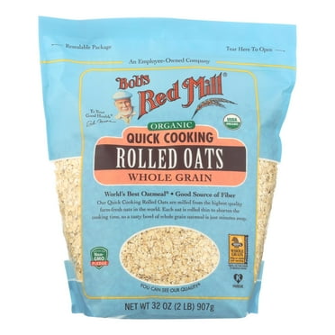 Bob,S Red Mill Organic Quick Cooking Rolled Oats, 32-Ounce (Pack Of 4)