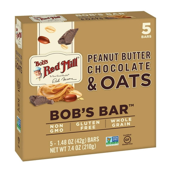 Bob,S Red Mill Peanut Butter Chocolate & Oats Bob,S Bar, 5 Count (Pack Of 6)