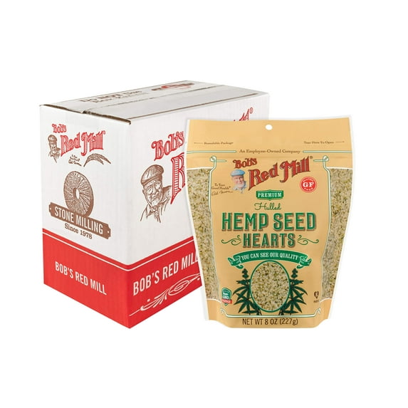 Bob,S Red Mill Resealable Hulled Hemp Seed Hearts, 8 Ounce (Pack Of 5)