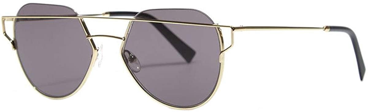 Bob Sdrunk GOLD Mercury-102 Grey Solid Lens Sunglasses 