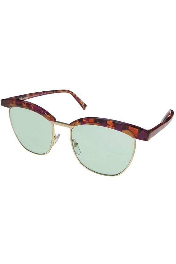 PURPLE TORTOISE Grace 54/LG Light Green Sunglasses