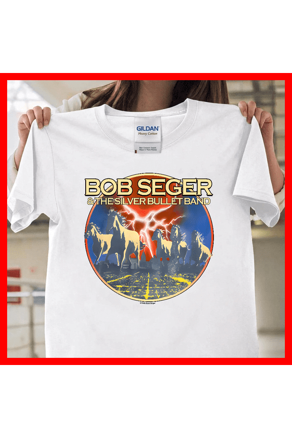 Bob Seger Silver Bullet Band Graphic Vintage Rock Music Retro Fan Gift T0182 Unisex Graphic T-Shirt Soft Cotton, Sizes S-5XL