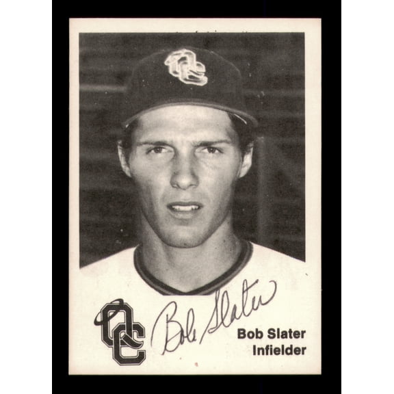 Bob Slater Autographed 1976 TCMA Rookie Card Quad City Angels SKU #231682