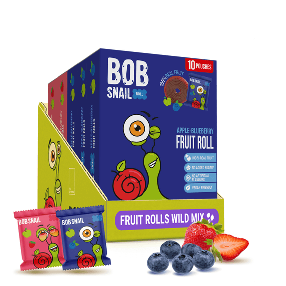 Bob Snail Healthy Snacks Gluten-Free Fruit Roll Ups, 50 ct Family Pack