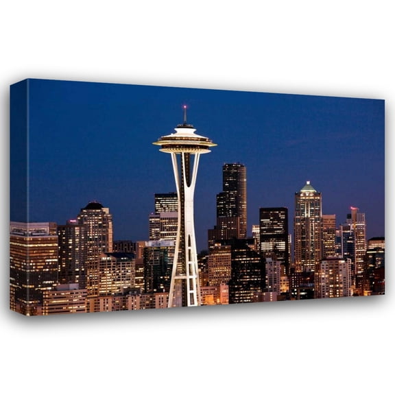 Bob Stefko 24x17 Gallery Wrapped Canvas Wall Art Titled - Space Needle I