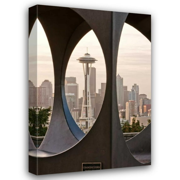 Bob Stefko 28x40 Gallery Wrapped Canvas Wall Art Titled - Kerry Park II
