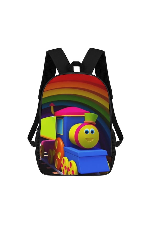Bob The Train Backpacks 17 Inch Travel Laptop Backpack Lightweight Bookbags Casual Daypack