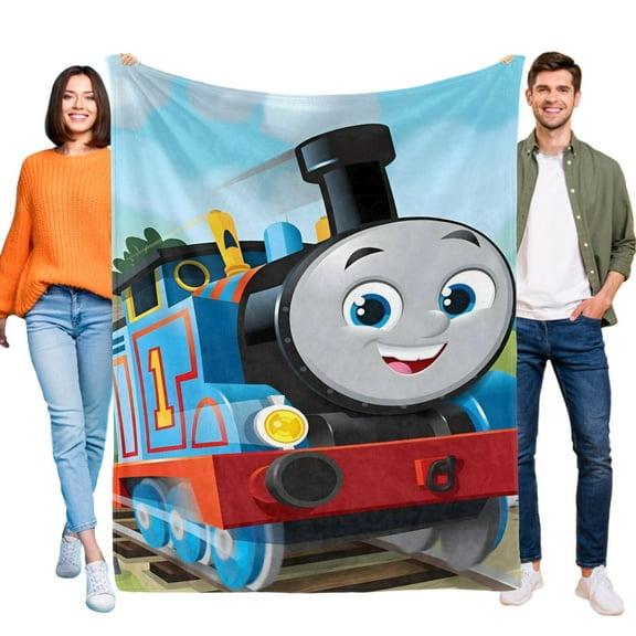 Bob The Train Flannel Blanket 39*59 inch Soft And Comfortable With Clear Patterns And Easy Cleaning
