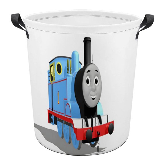 Bob The Train Pattern Dirty Clothes Basket 13in x 17in Waterproof And Wear-resistant Easy To Carry And Portable