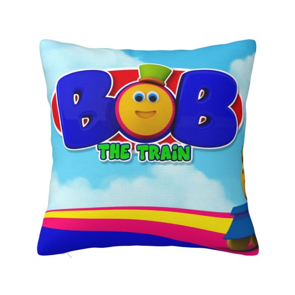Bob The Train Throw Pillow Cover Decoration Pillow Case Cushion Home Decor For Home Sofa Couch 16"X16"