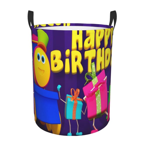 Bob The Train Laundry Basket, Waterproof Laundry Hamper, Lightweight Storage Basket with Easy Carry Handles for Clothes, Towels&Toys in the Family and Dorm