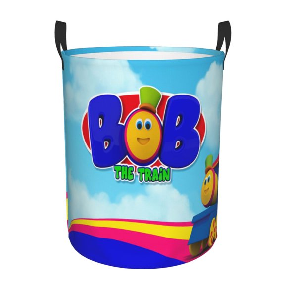 Bob The Train Laundry Basket, Waterproof Laundry Hamper, Lightweight Storage Basket with Easy Carry Handles for Clothes, Towels&Toys in the Family and Dorm