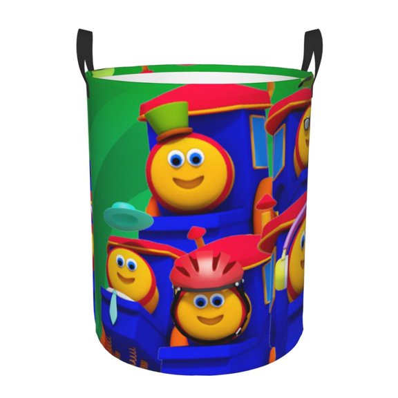 Bob The Train Laundry Basket, Waterproof Laundry Hamper, Lightweight Storage Basket with Easy Carry Handles for Clothes, Towels&Toys in the Family and Dorm