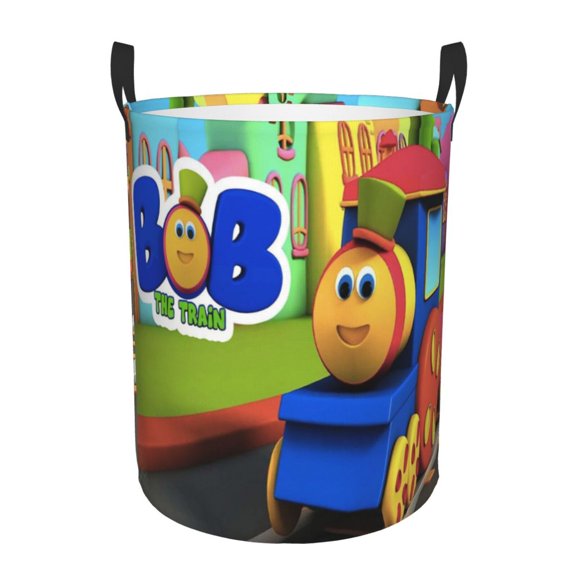Bob The Train Laundry Basket, Waterproof Laundry Hamper, Lightweight Storage Basket with Easy Carry Handles for Clothes, Towels&Toys in the Family and Dorm