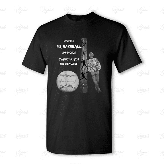 Bob Uecker Mr Baseball Front Row Legend Broadcaster Tribute Shirt Unisex Tee V80253, for men & women, up to size 5XL