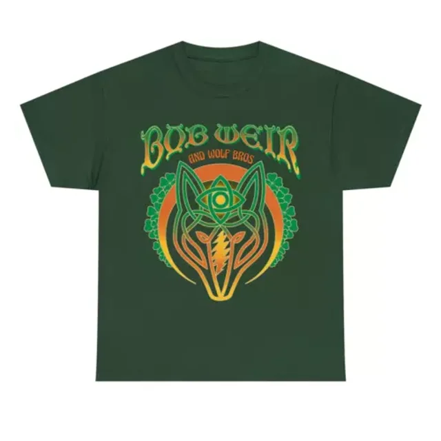 Bob Weir And Wolf Bros Green T-shirt Hot New All Sizes Ta5224 Tshirt ...