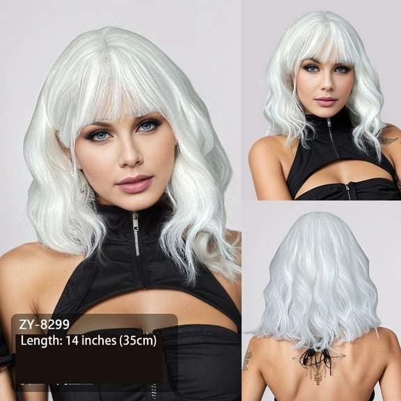 Bob Wig With Bangs, Full Head Hairstyle, Short Female Style