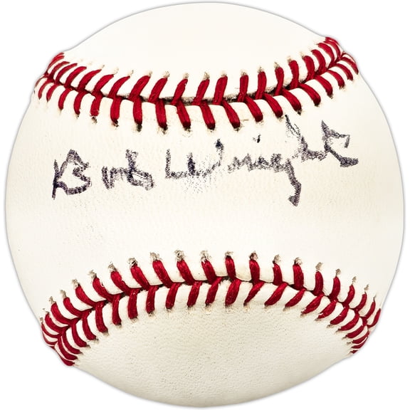 Bob Wright Autographed Official NL Baseball Chicago Cubs SKU #225554