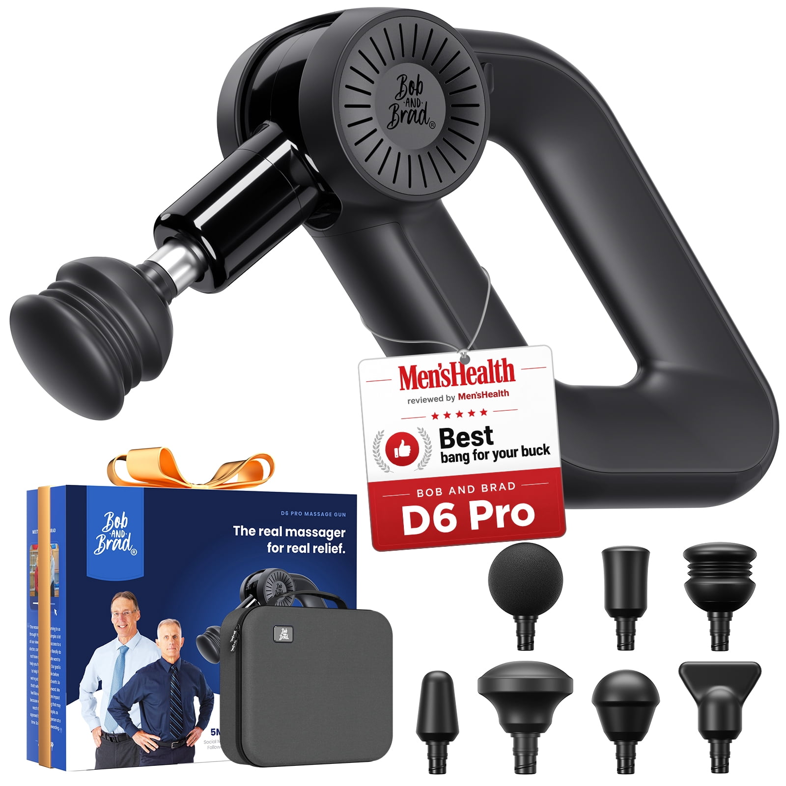 Bob and Brad, D6 Pro Massager Gun, 16mm Deep Tissue Percussion