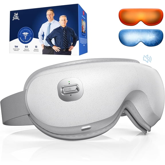 Bob and Brad Zero Pro Eye Massager with Heat and Cooling with Scroll Button Lightweight Eye Mask for Migraine Dry Eyes Relief, Idea Gift