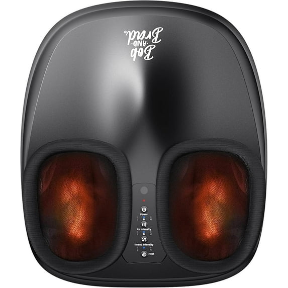 Bob and Brad Lite Foot Massager Machine with Soothing Heat Therapy, Shiatsu Deep Kneading, and Multi-Level Settings
