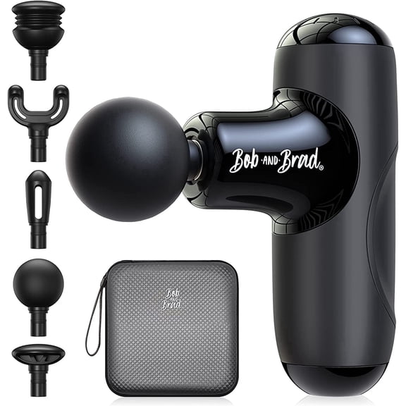 Bob and Brad Q2 Mini Pocket-Sized Deep Tissue, Brand New Portable Percussion Muscle Massager Gun Ultra Small & Quiet