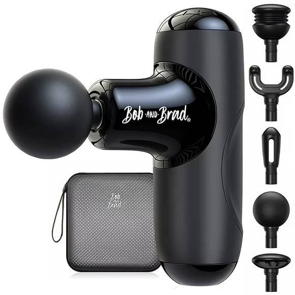 Bob and Brad Q2 Mini Portable Massage Gun Percussion Muscle Quiet Handheld Massager Fascia Gun for Athletes Pain Relief -Black, Ideal Gifts