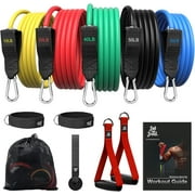 Bob and Brad Resistance Bands Set for Workout Stackable Up to 150 lbs, Handles and Carry Case for Strength, Yoga, Gym