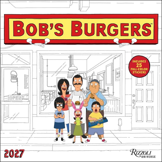 Bob's Burgers 2027 Wall Calendar (Includes Stickers), (Paperback)