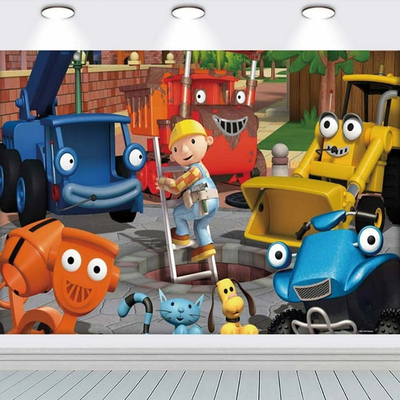 Bob builder school Background Wall Decor Taspestry Poster Banner Backdrop Party Supplies