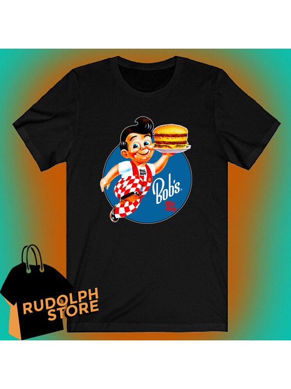 Bob's Big Boy Burger Men's Black T-shirt Size S to 5XL