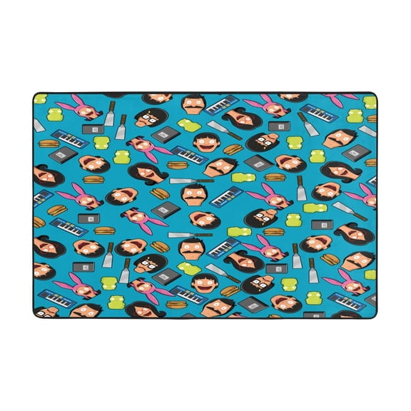 Bob's Bur-Ger Area Rug Cartoon Carpet for Bedroom Livingroom Children Room Home Decor Floor Art Decor Polyester Carpet