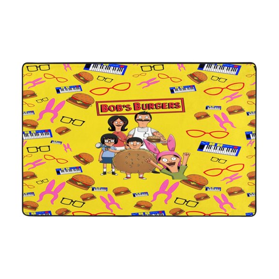 Bob's Bur-Ger Area Rug Cartoon Carpet for Bedroom Livingroom Children Room Home Decor Floor Art Decor Polyester Carpet
