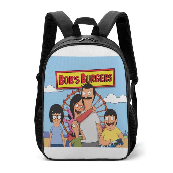 Bob's Bur-Ger Backpack Unisex 16.7" Bookbag Oxford Cloth Game Knapsack Cartoon Daypack