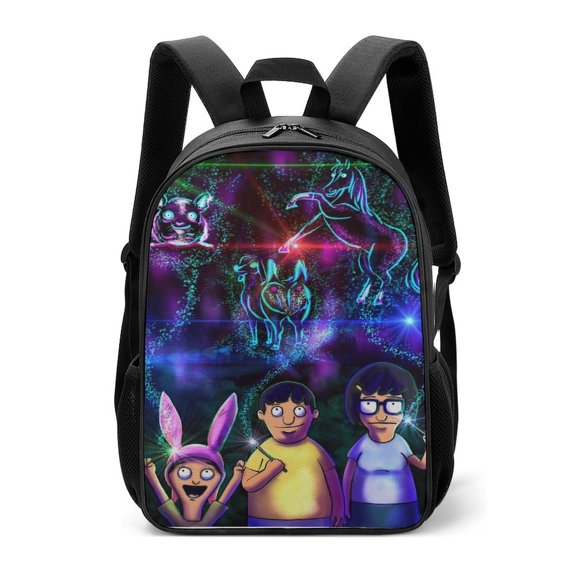 Bob's Bur-Ger Backpack Unisex 16.7" Bookbag Oxford Cloth Game Knapsack Cartoon Daypack