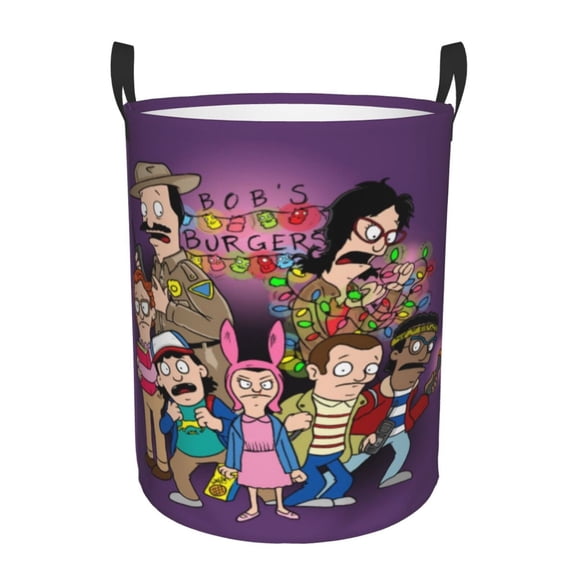 Bob's Bur-Ger Laundry Hamper Cartoon Car Nursery Hamper Large Baby Clothes Toy Storage Basket Bin for Kids Boys Bedroom Bathroom Decor