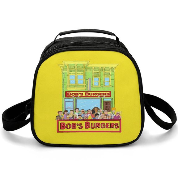 Bob's Bur-,Ger Lunch Box with Portable Tableware Lunch Bag Reusable Food Tote Bag for Snacks Drinks